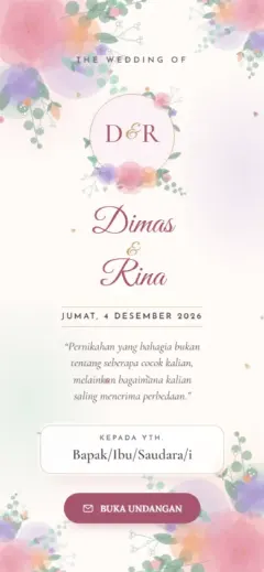Template Floral Pastel Tanpa Foto