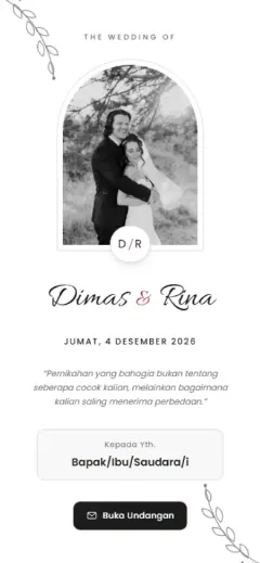 Template Monokrom Minimalis