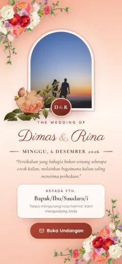 Template Peach Roses