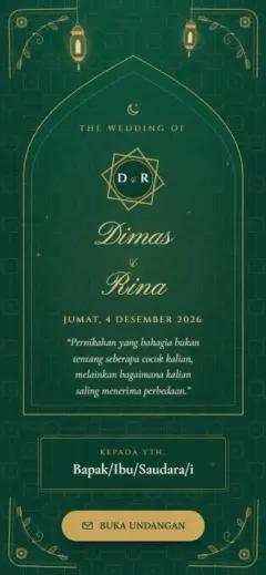 Template Syar'i Hijau Emas